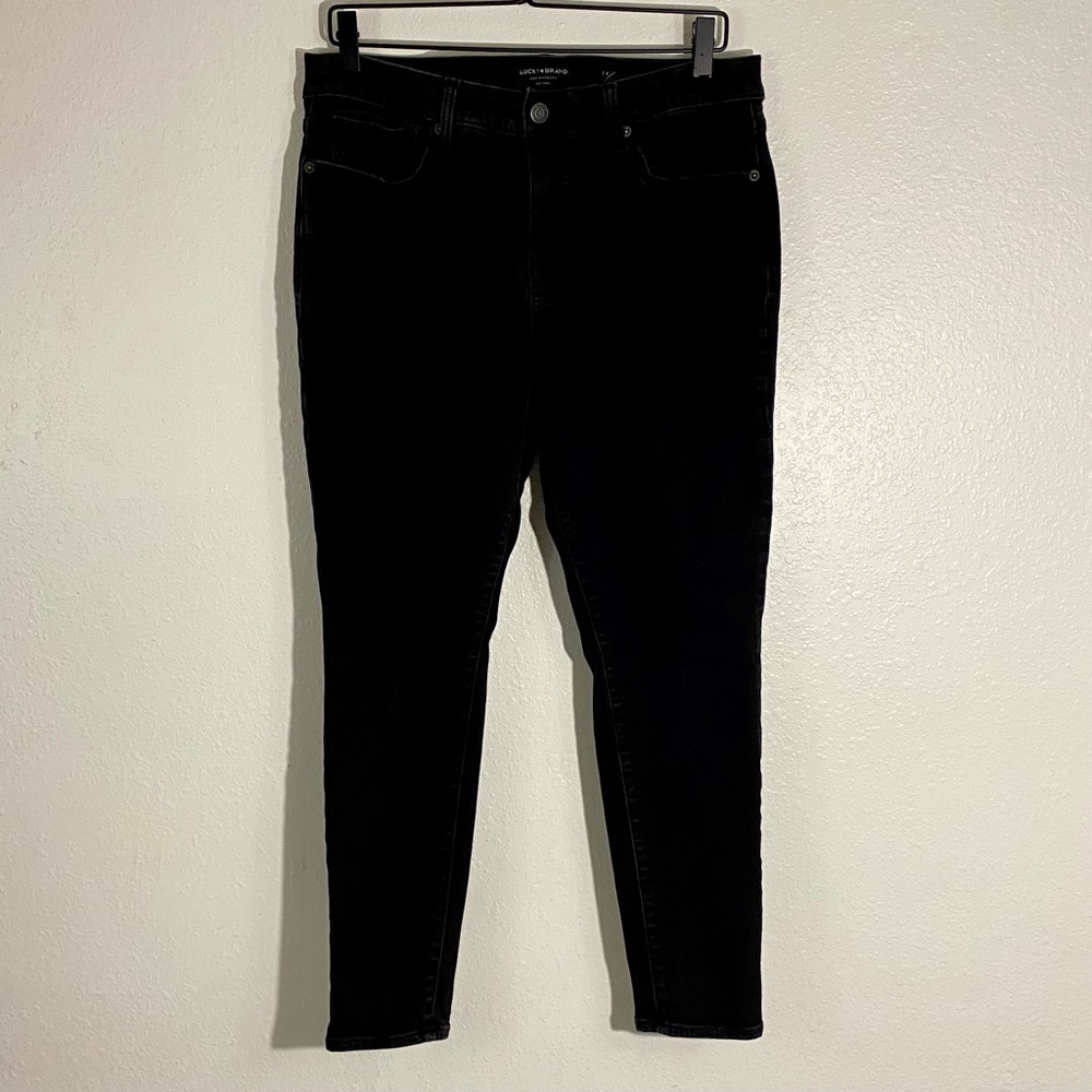 Lucky Brand Black Ava Mid Rise Skinny Ankle Jeans Women’s Size 14/32